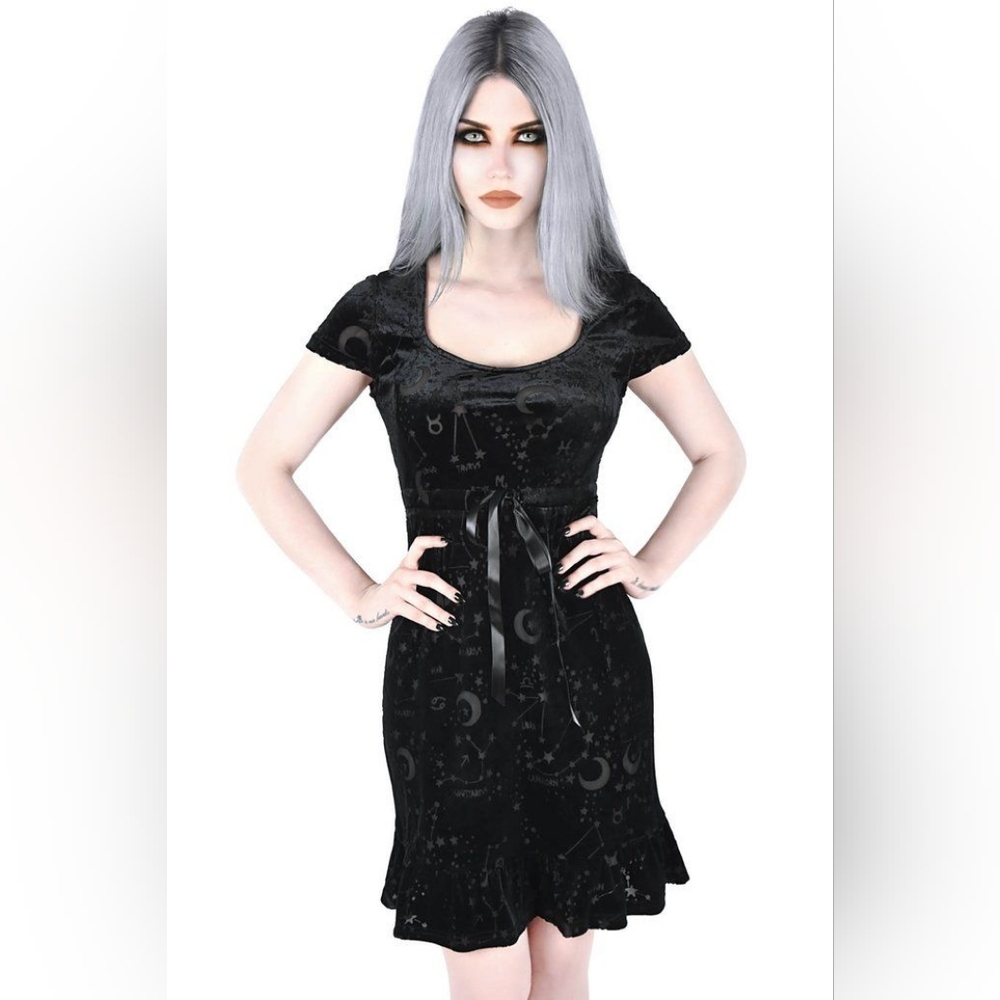 Killstar Nova Velvet Mini Dress